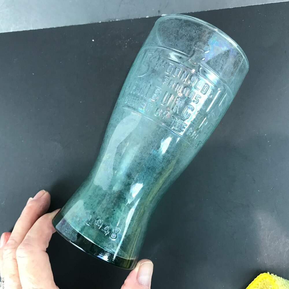 McDonald's green vintage 1948 collector glass